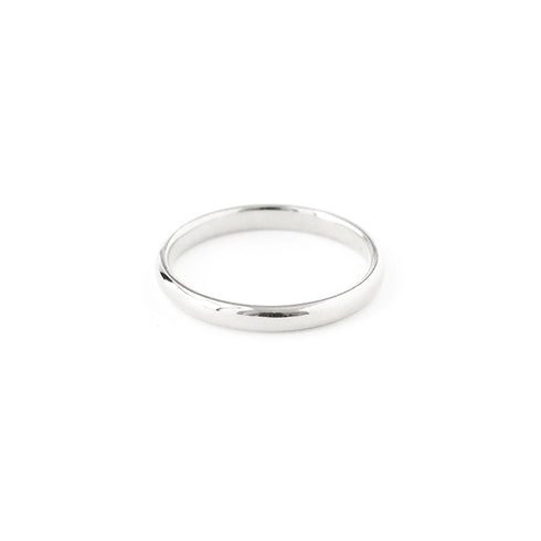 Half Round Band in Silver